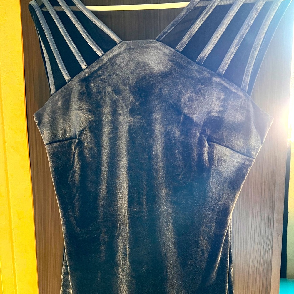 Blue Velvet Dress